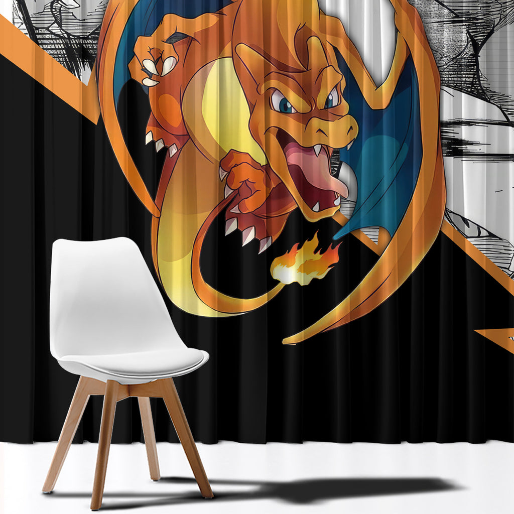 Charizard Mix Manga Window Curtain