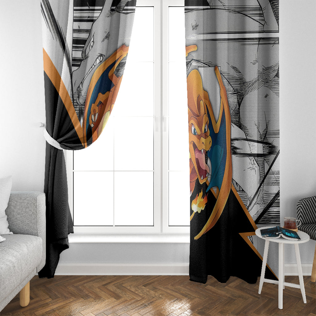 Charizard Mix Manga Window Curtain