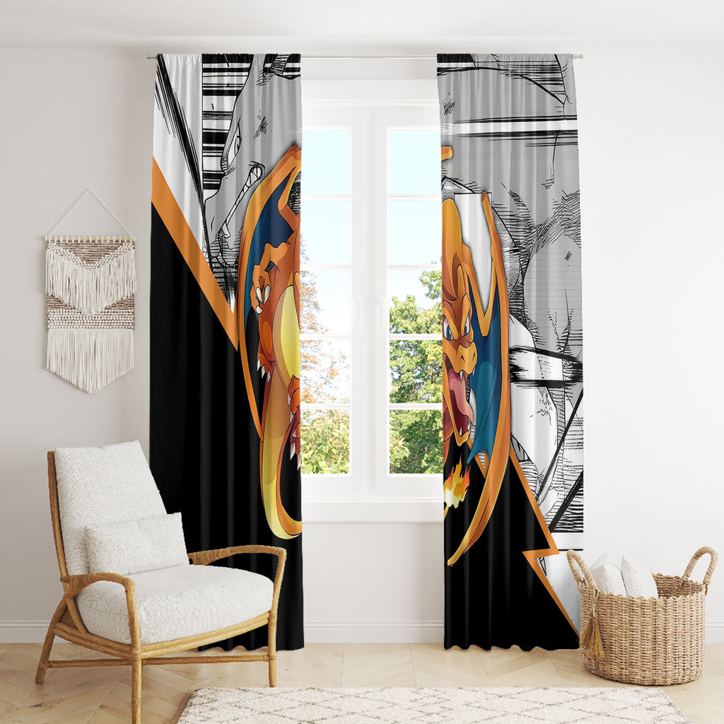 Charizard Mix Manga Window Curtain