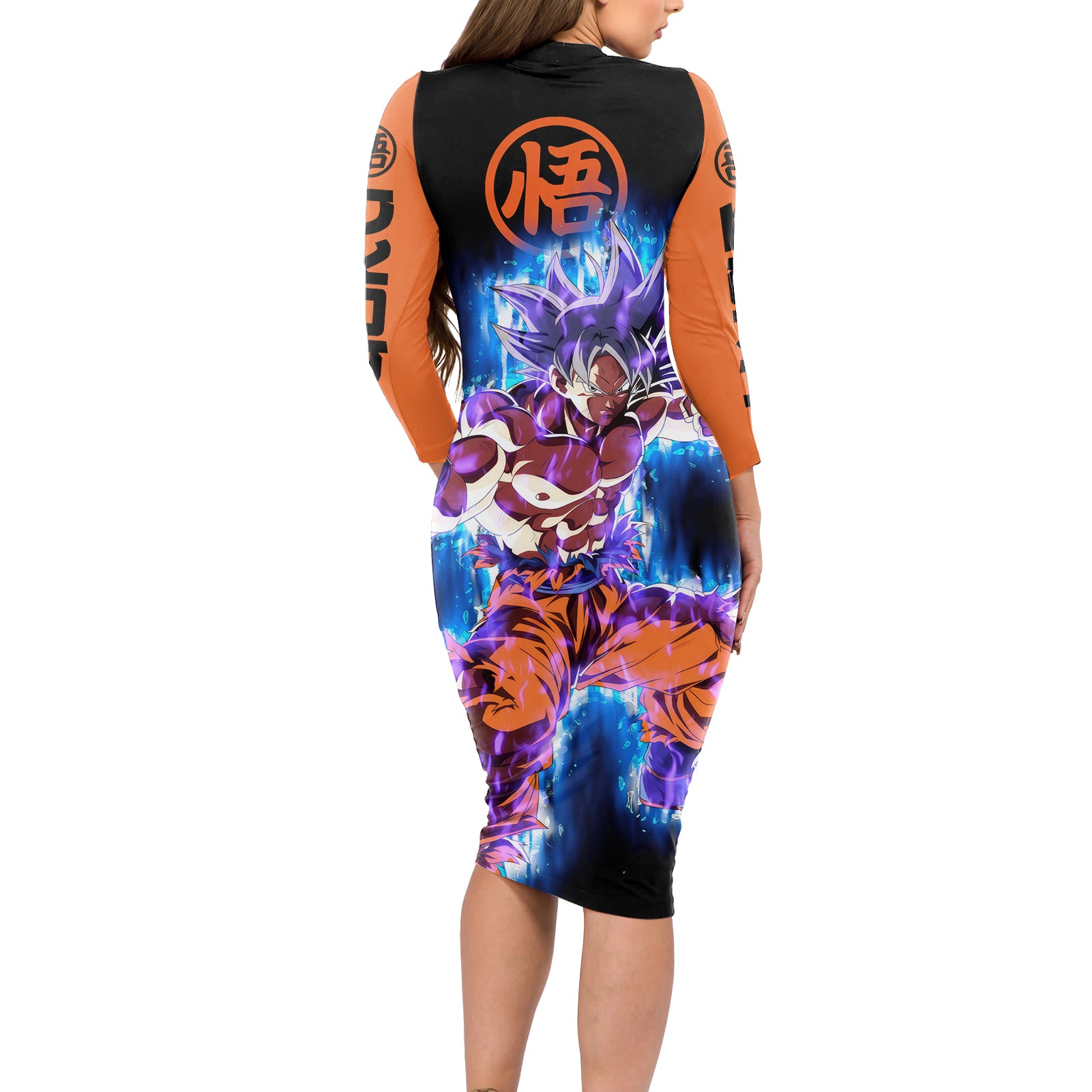 Goku Ultra Instinct Long Sleeve Bodycon Dress