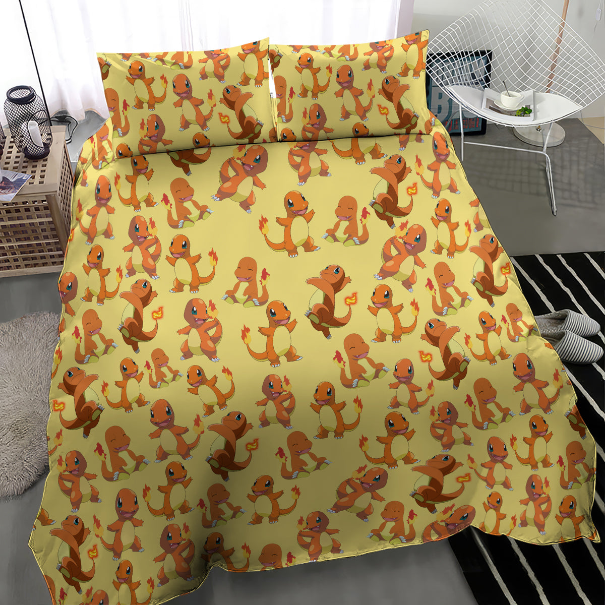 Charmander Pattern Style Bedding Set
