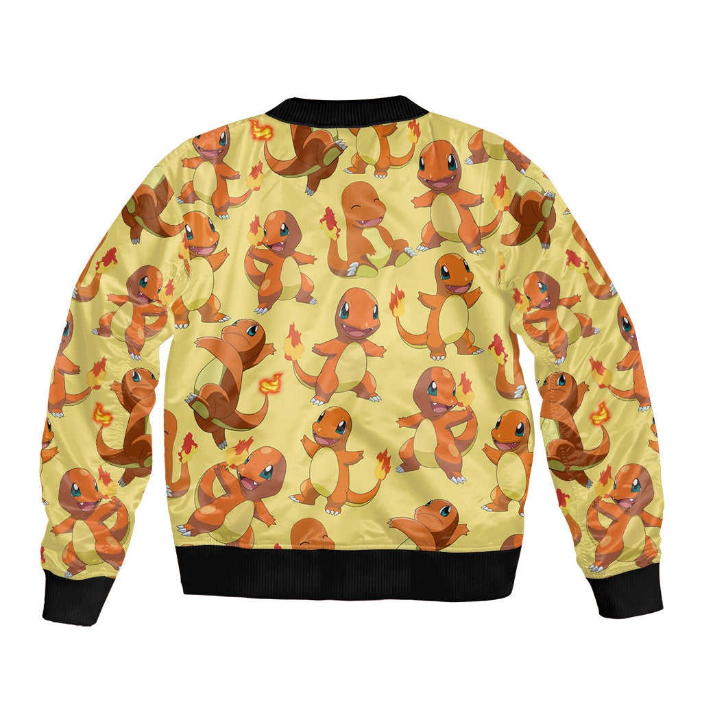 Charmander Pattern Style Bomber Jacket