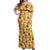 Charmander Pattern Style Off Shoulder Maxi Dress