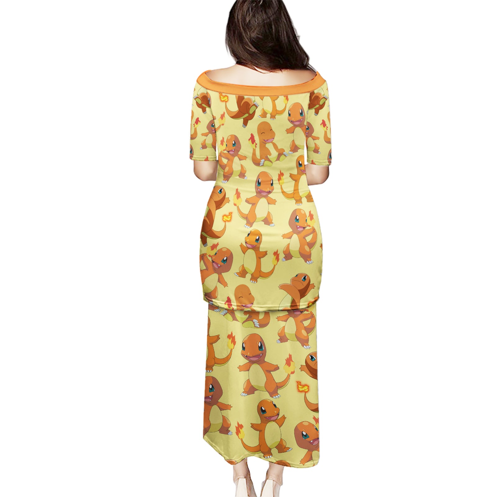 Charmander Pattern Style Puletasi
