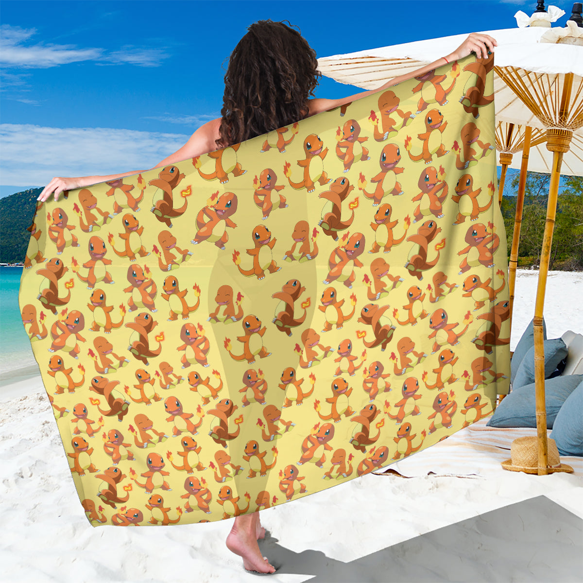 Charmander Pattern Style Sarong