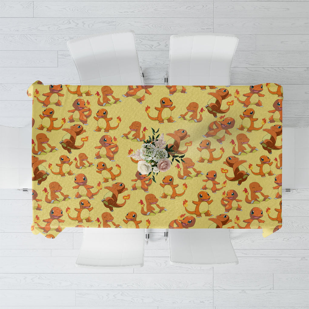 Charmander Pattern Style Tablecloth