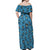 Lucario Pattern Style Off Shoulder Maxi Dress
