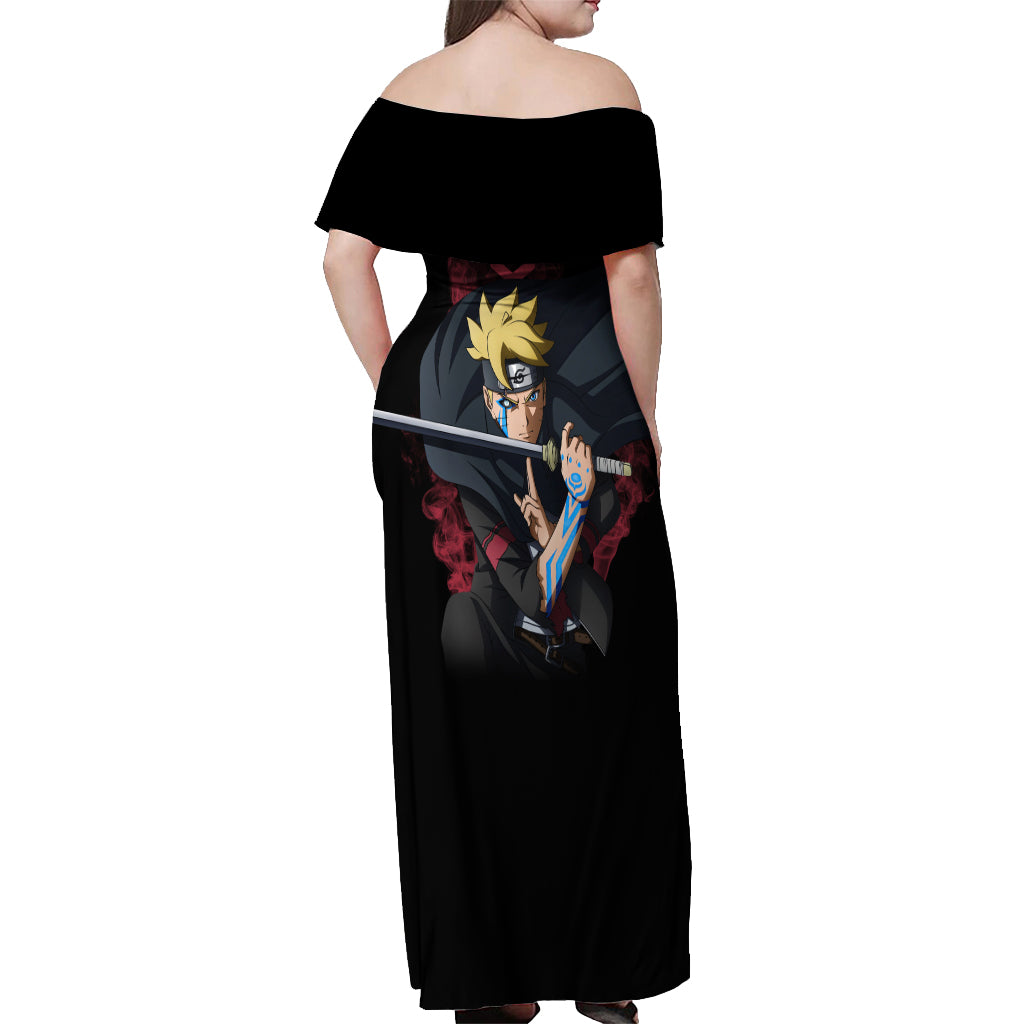BRT Uzumaki - BRT Anime Off Shoulder Maxi Dress