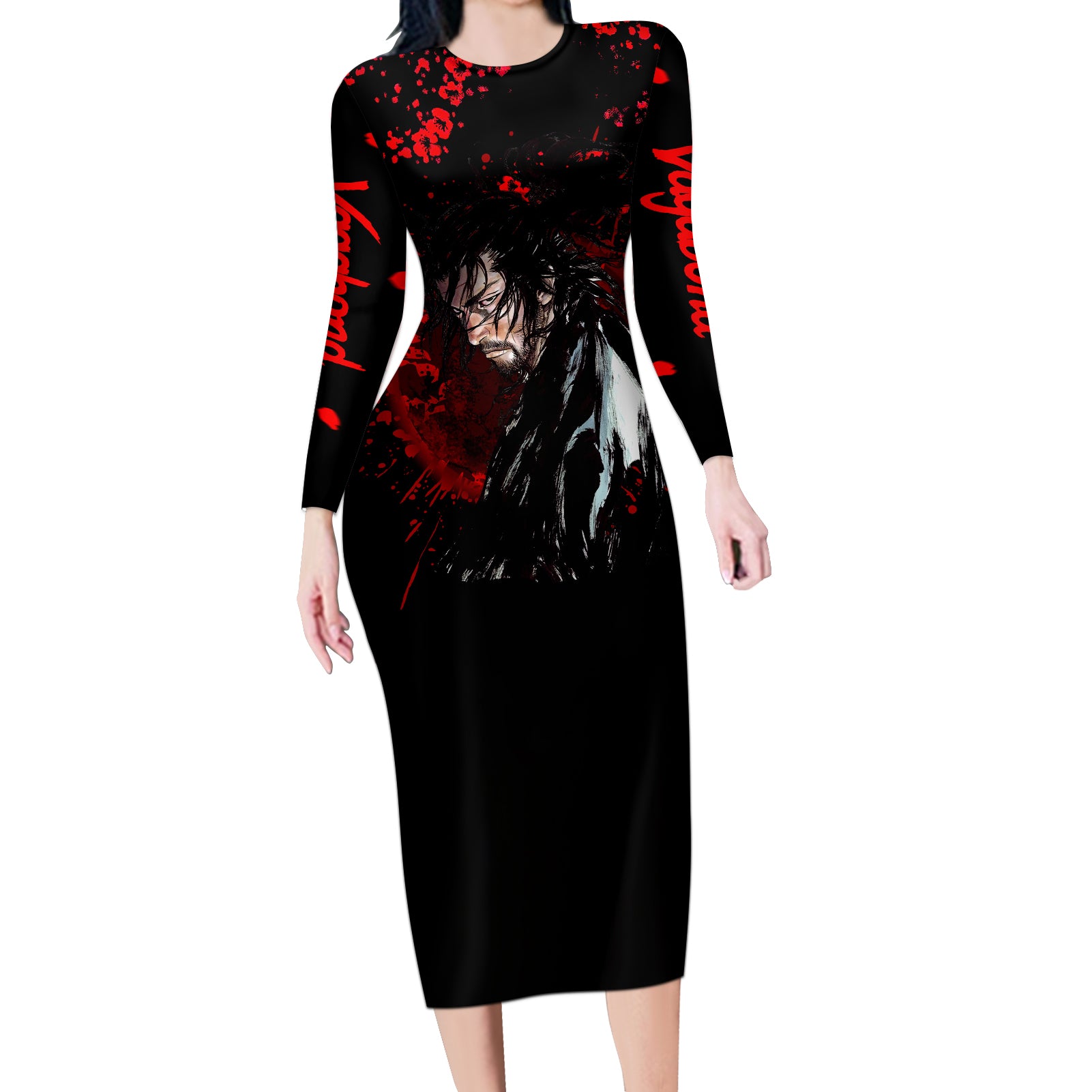 Miyamoto Musashi Long Sleeve Bodycon Dress