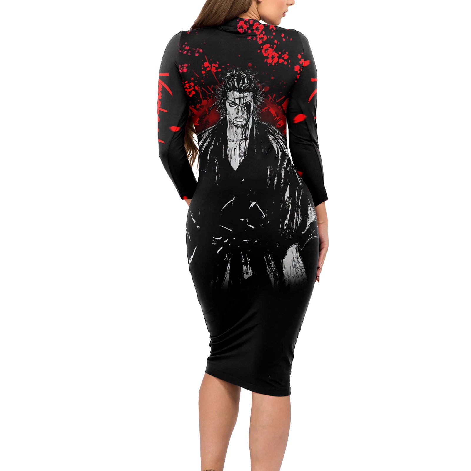 Miyamoto Musashi Long Sleeve Bodycon Dress