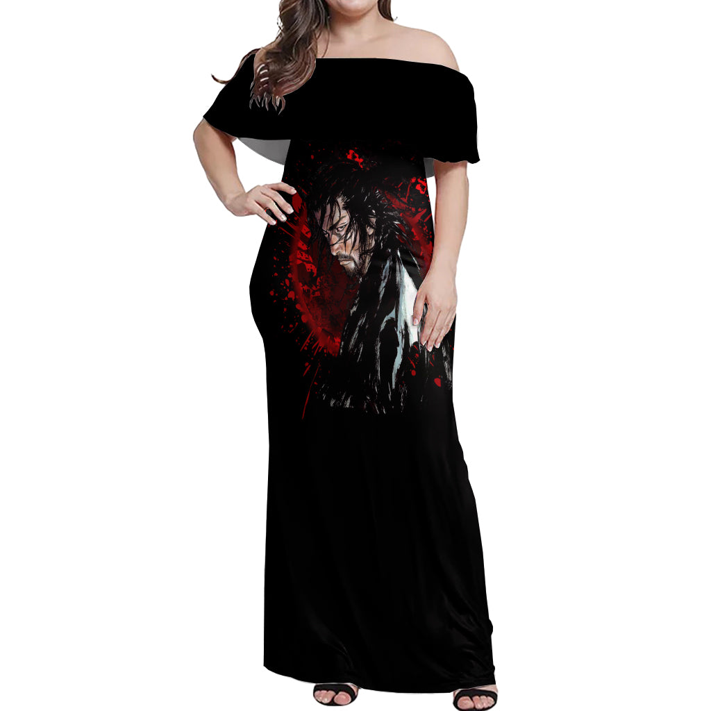 Miyamoto Musashi Off Shoulder Maxi Dress