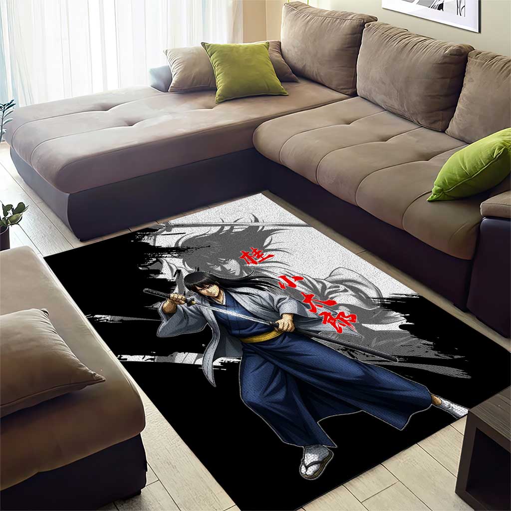 Kotaro Katsura Area Rug Traditional Samurai Ink Style