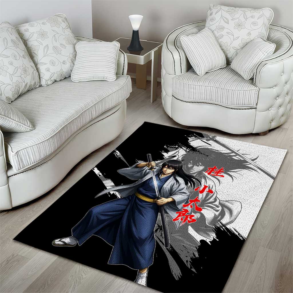 Kotaro Katsura Area Rug Traditional Samurai Ink Style