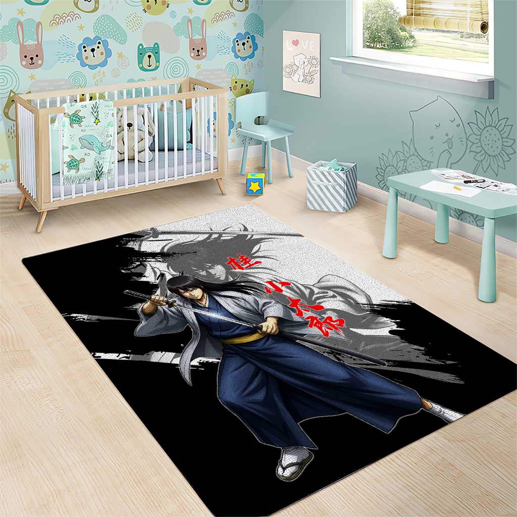 Kotaro Katsura Area Rug Traditional Samurai Ink Style