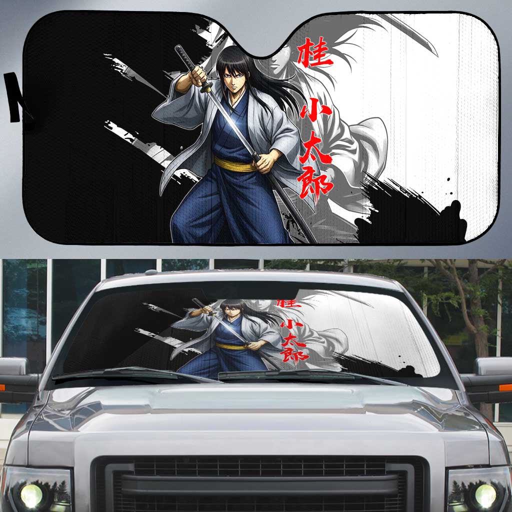 Kotaro Katsura Auto Sun Shade Traditional Samurai Ink Style