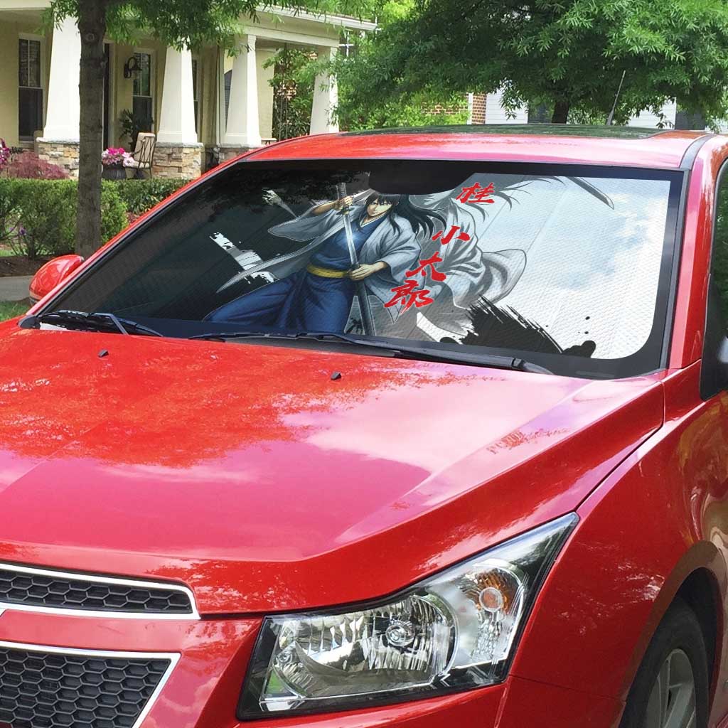 Kotaro Katsura Auto Sun Shade Traditional Samurai Ink Style