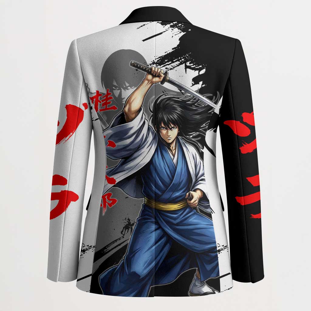 Kotaro Katsura Blazer Traditional Samurai Ink Style