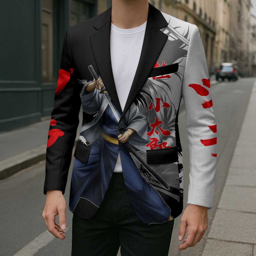 Kotaro Katsura Blazer Traditional Samurai Ink Style