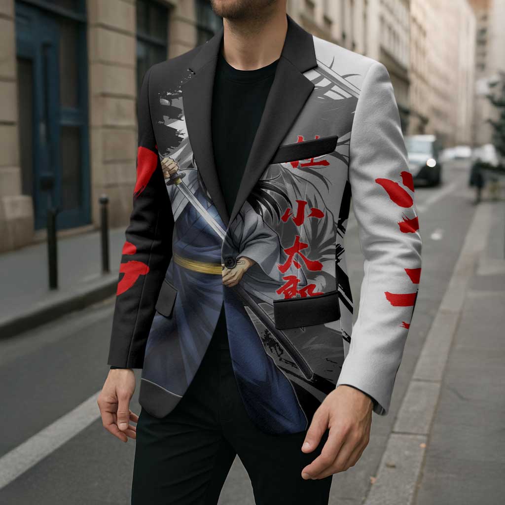 Kotaro Katsura Blazer Traditional Samurai Ink Style