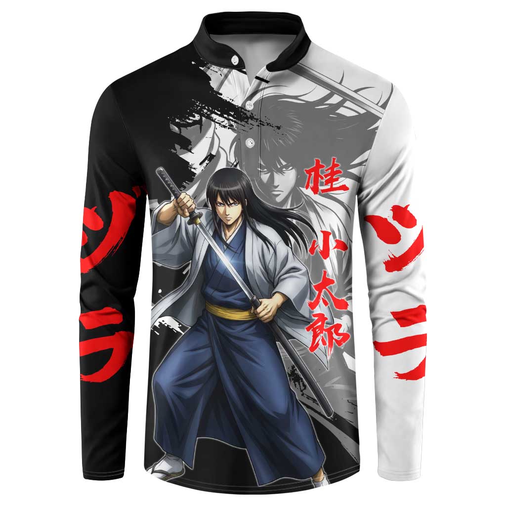 Kotaro Katsura Button Sweatshirt Traditional Samurai Ink Style