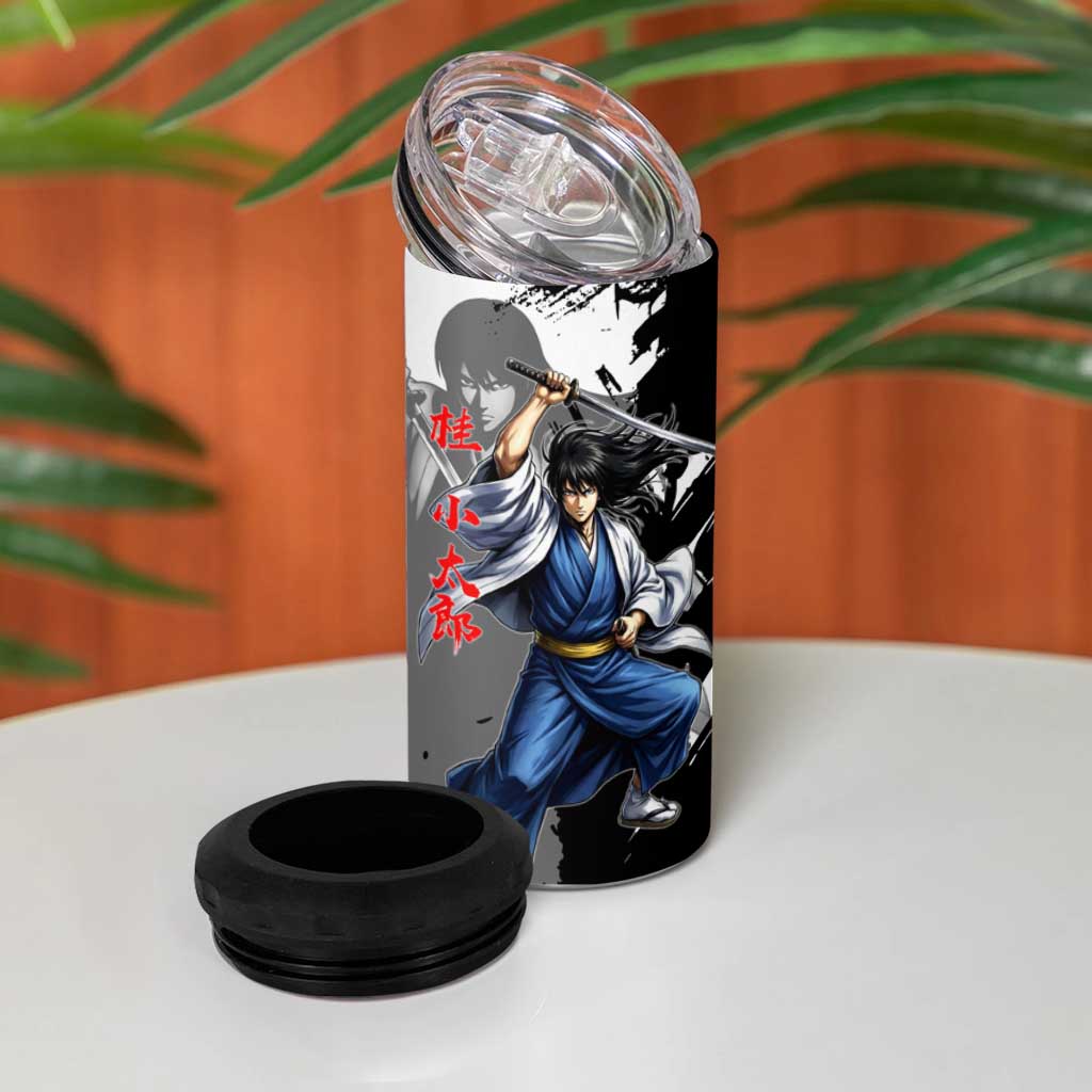 Kotaro Katsura 4 in 1 Can Cooler Tumbler Traditional Samurai Ink Style