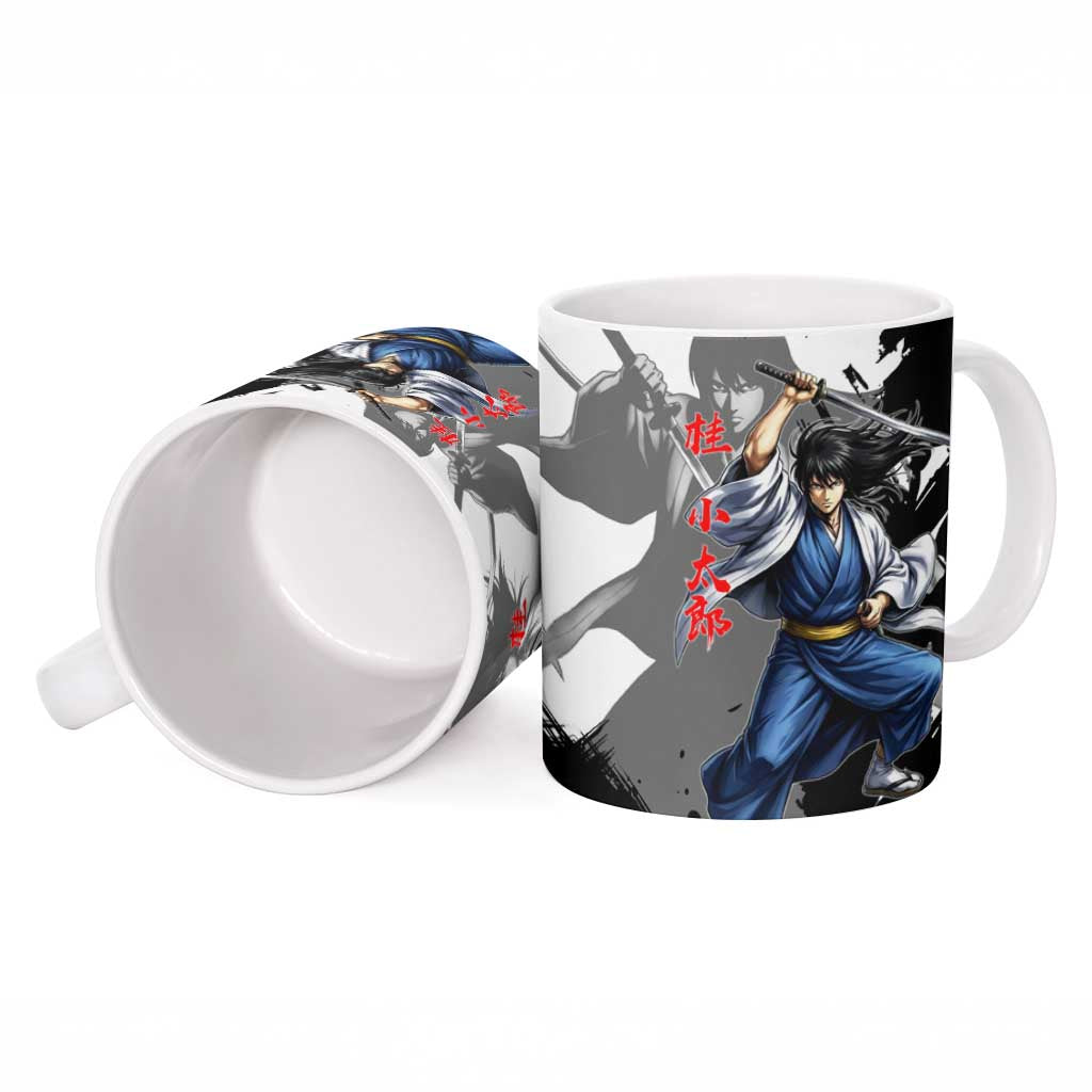 Kotaro Katsura Ceramic Mug Traditional Samurai Ink Style