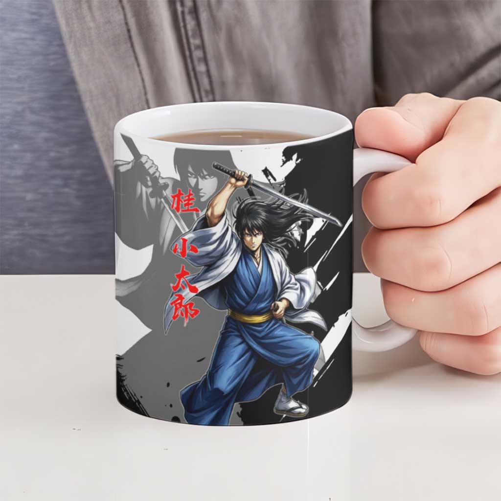 Kotaro Katsura Ceramic Mug Traditional Samurai Ink Style