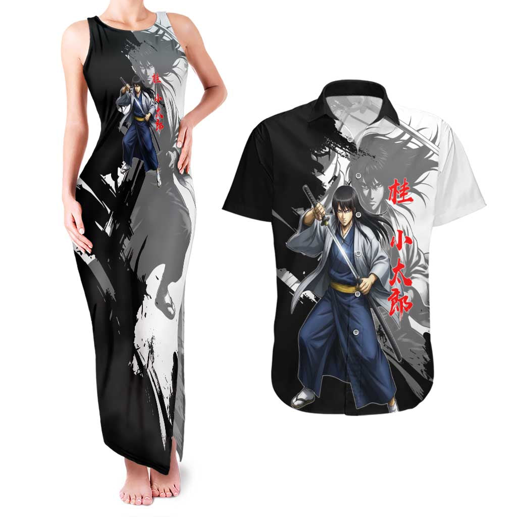 Kotaro Katsura Couples Matching Tank Maxi Dress and Hawaiian Shirt Traditional Samurai Ink Style