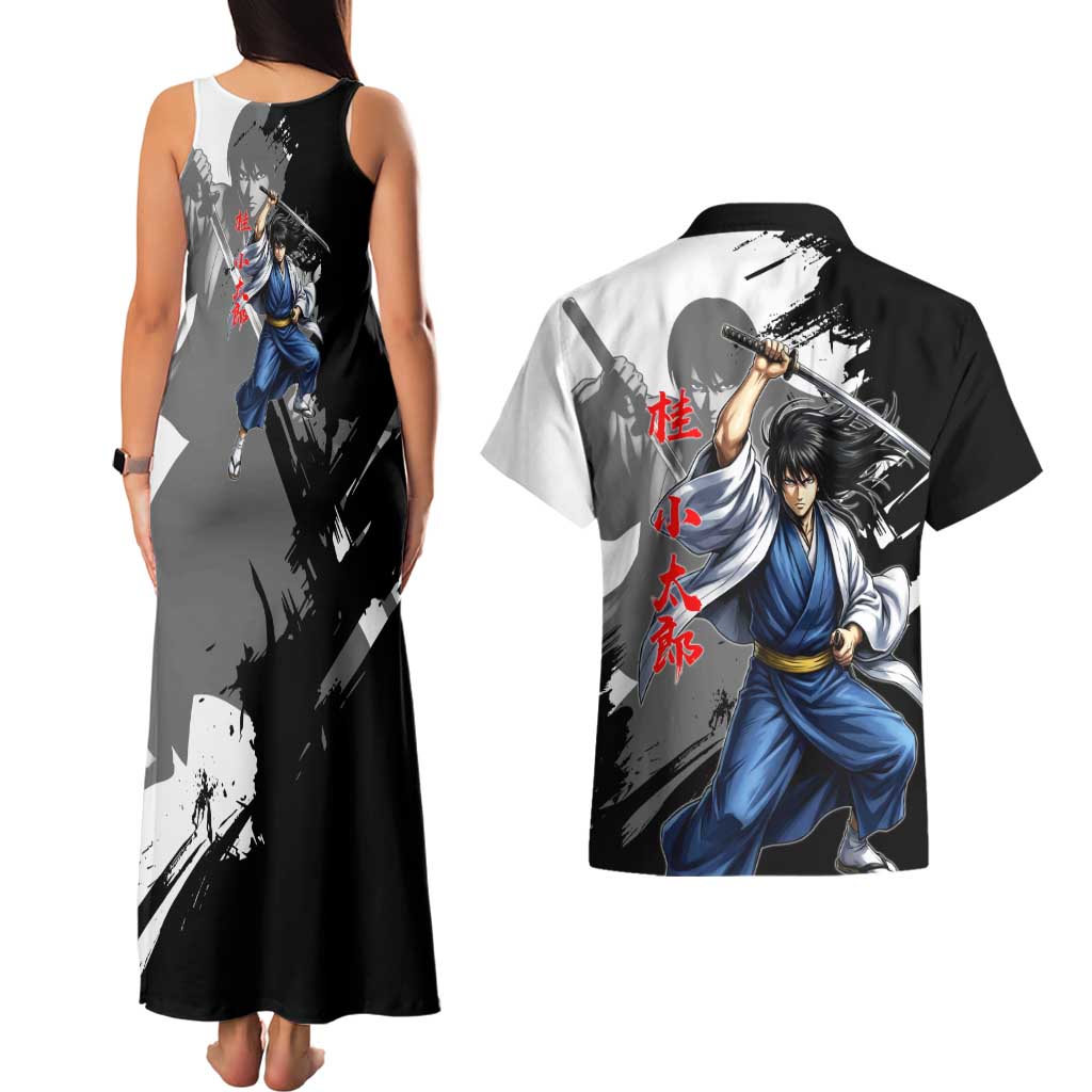 Kotaro Katsura Couples Matching Tank Maxi Dress and Hawaiian Shirt Traditional Samurai Ink Style
