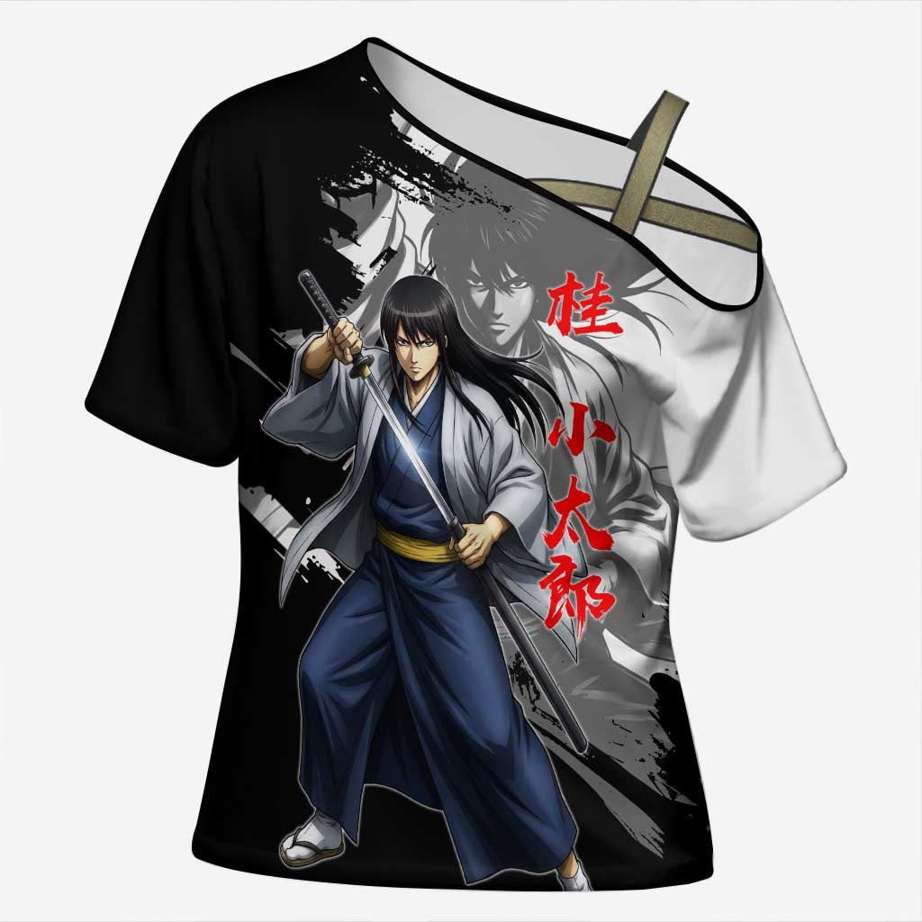 Kotaro Katsura Cross Shoulder Shirt Traditional Samurai Ink Style