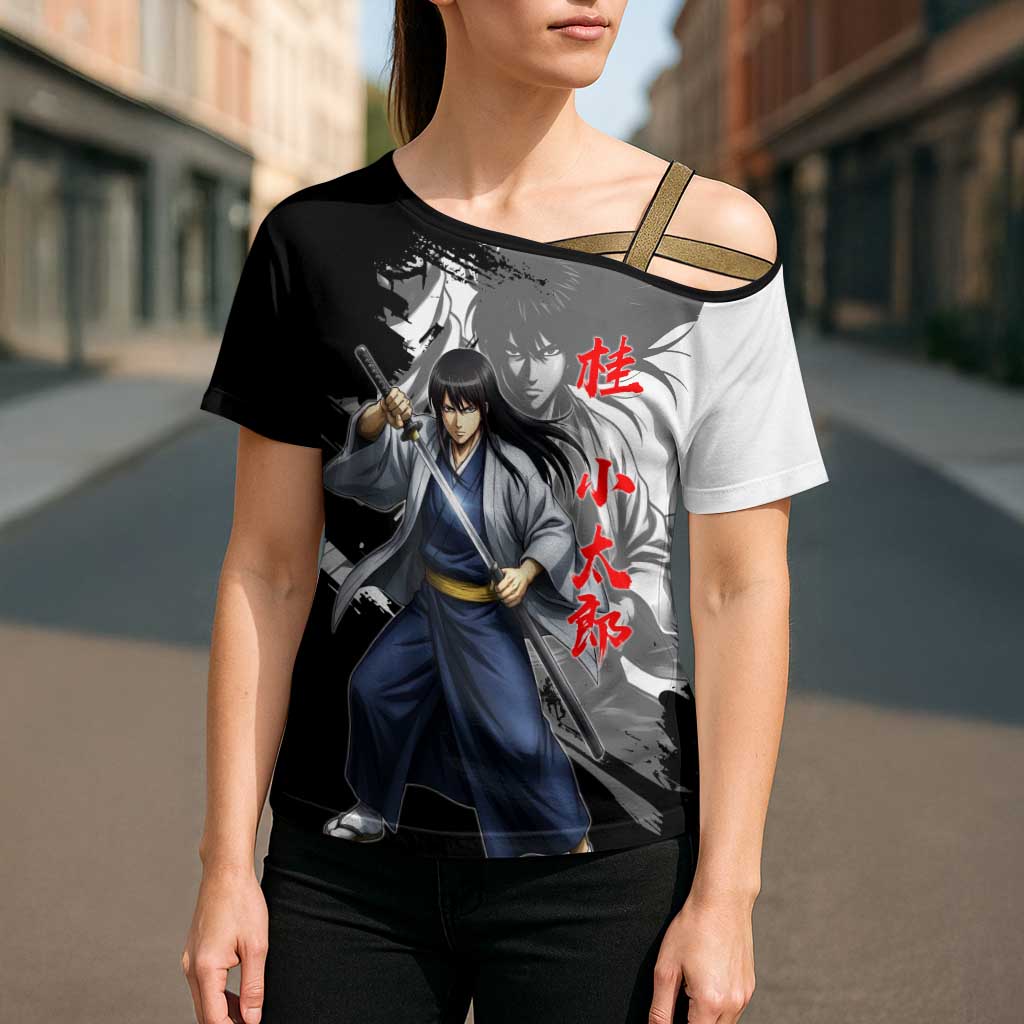 Kotaro Katsura Cross Shoulder Shirt Traditional Samurai Ink Style