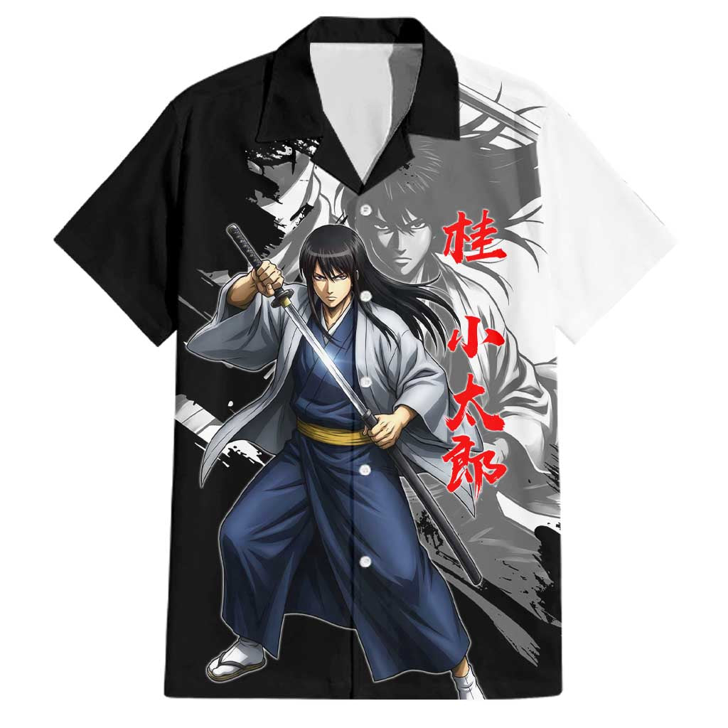 Kotaro Katsura Family Matching Summer Maxi Dress and Hawaiian Shirt Traditional Samurai Ink Style
