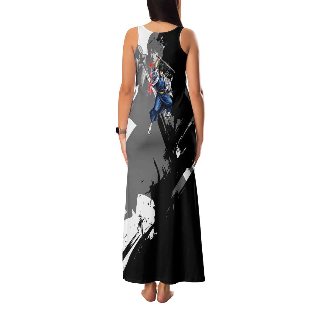 Kotaro Katsura Family Matching Tank Maxi Dress and Hawaiian Shirt Traditional Samurai Ink Style
