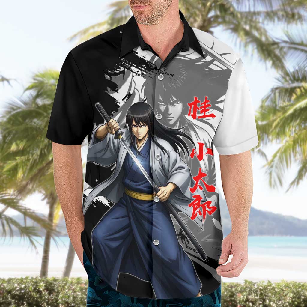 Kotaro Katsura Hawaiian Shirt Traditional Samurai Ink Style