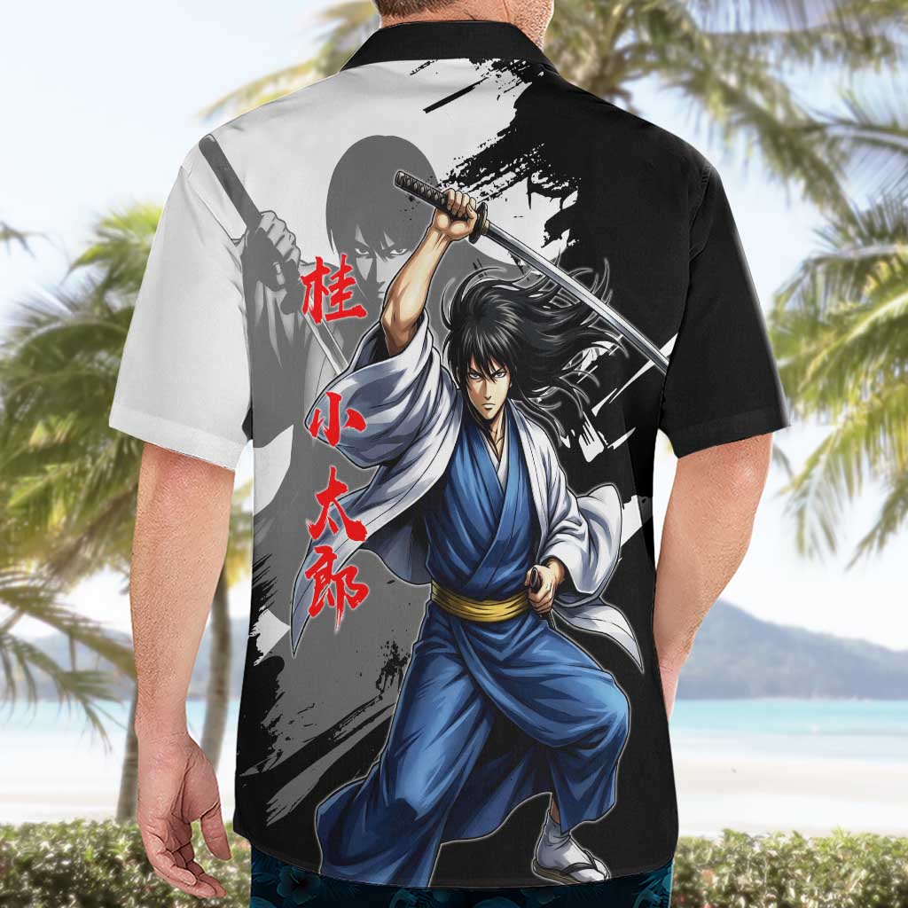 Kotaro Katsura Hawaiian Shirt Traditional Samurai Ink Style