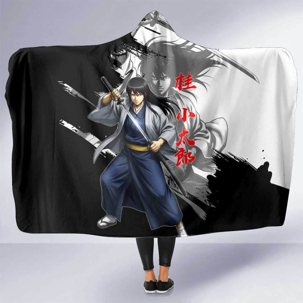 Kotaro Katsura Hooded Blanket Traditional Samurai Ink Style