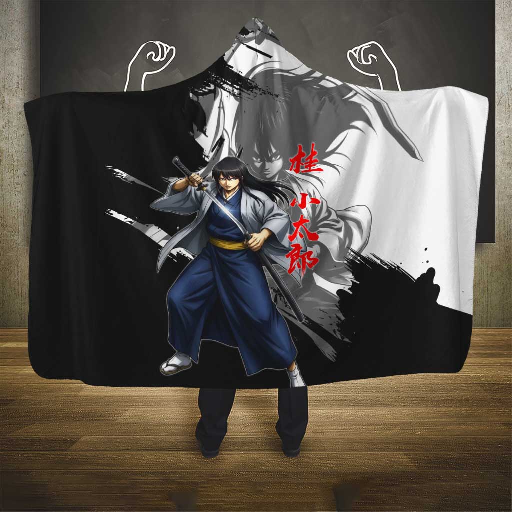 Kotaro Katsura Hooded Blanket Traditional Samurai Ink Style