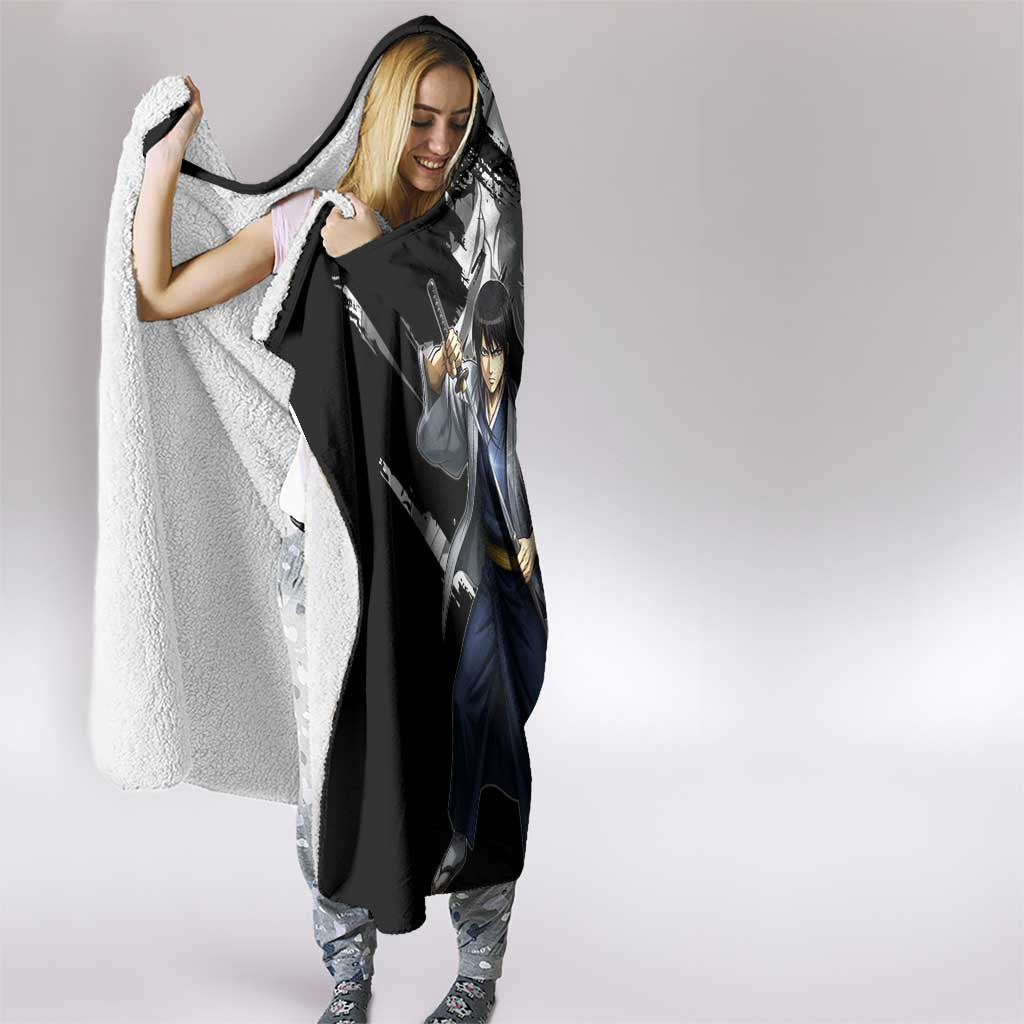 Kotaro Katsura Hooded Blanket Traditional Samurai Ink Style