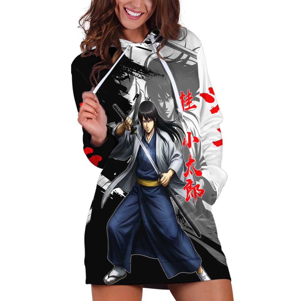 Kotaro Katsura Hoodie Dress Traditional Samurai Ink Style