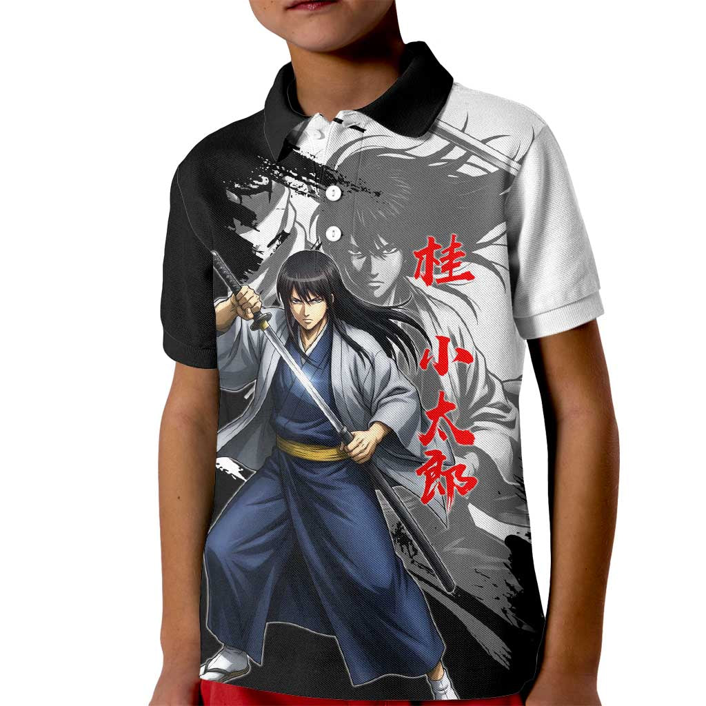 Kotaro Katsura Kid Polo Shirt Traditional Samurai Ink Style