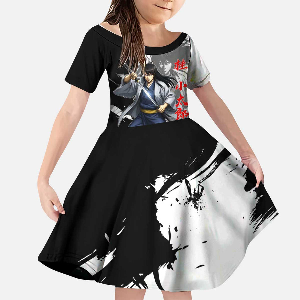 Kotaro Katsura Kid Short Sleeve Dress Traditional Samurai Ink Style