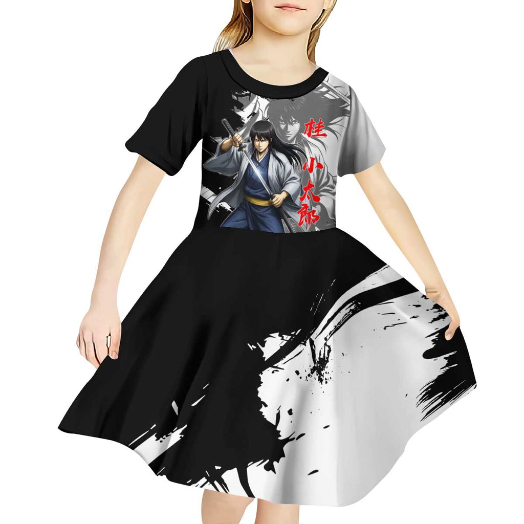 Kotaro Katsura Kid Short Sleeve Dress Traditional Samurai Ink Style