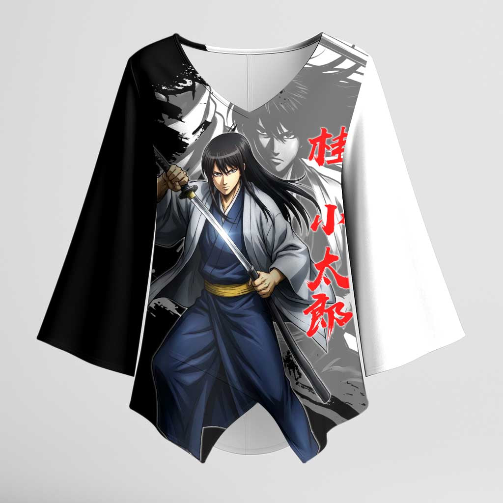 Kotaro Katsura Kimono Sleeve Blouse Traditional Samurai Ink Style