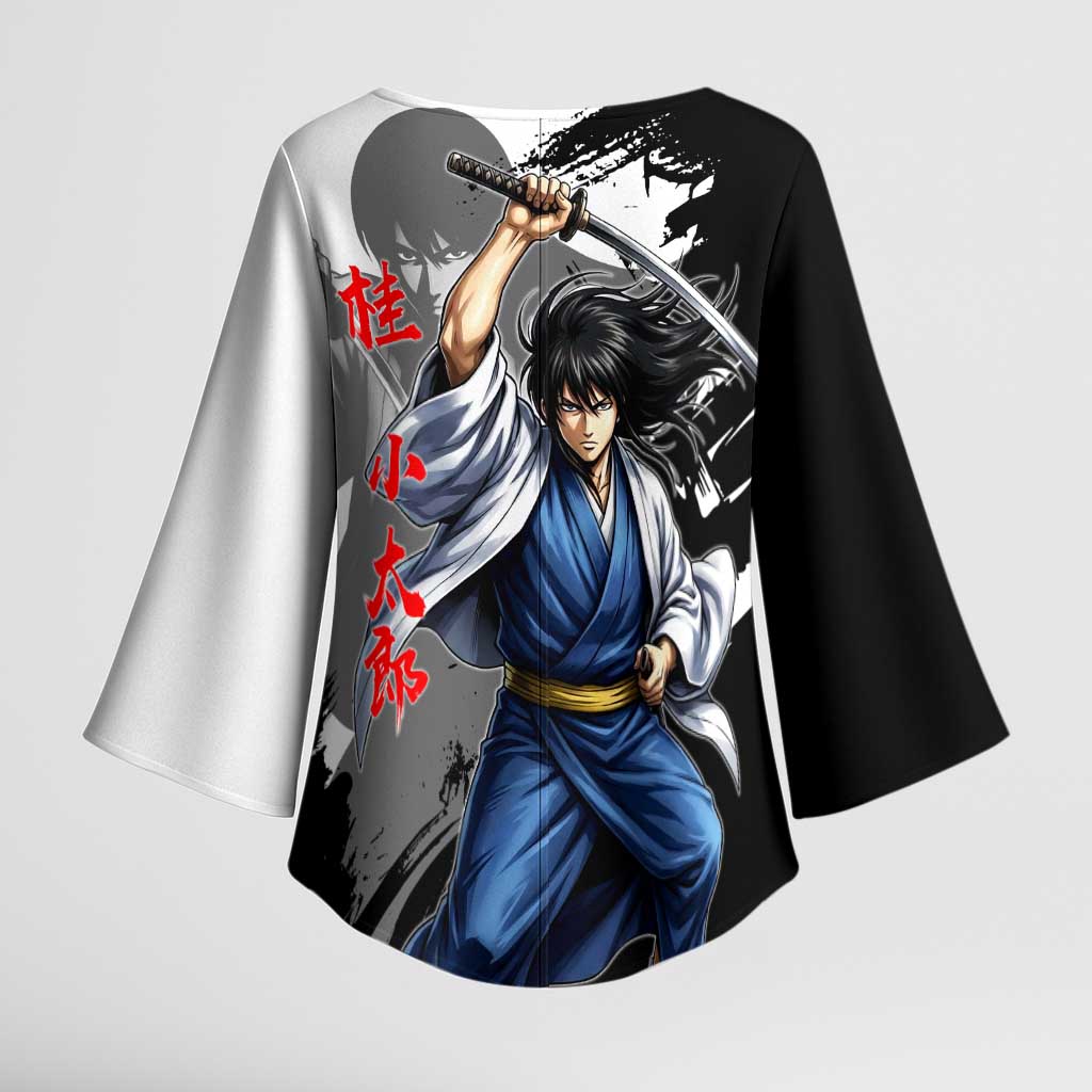 Kotaro Katsura Kimono Sleeve Blouse Traditional Samurai Ink Style