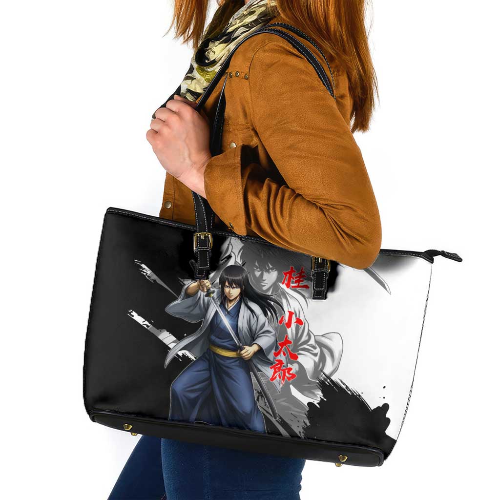 Kotaro Katsura Leather Tote Bag Traditional Samurai Ink Style