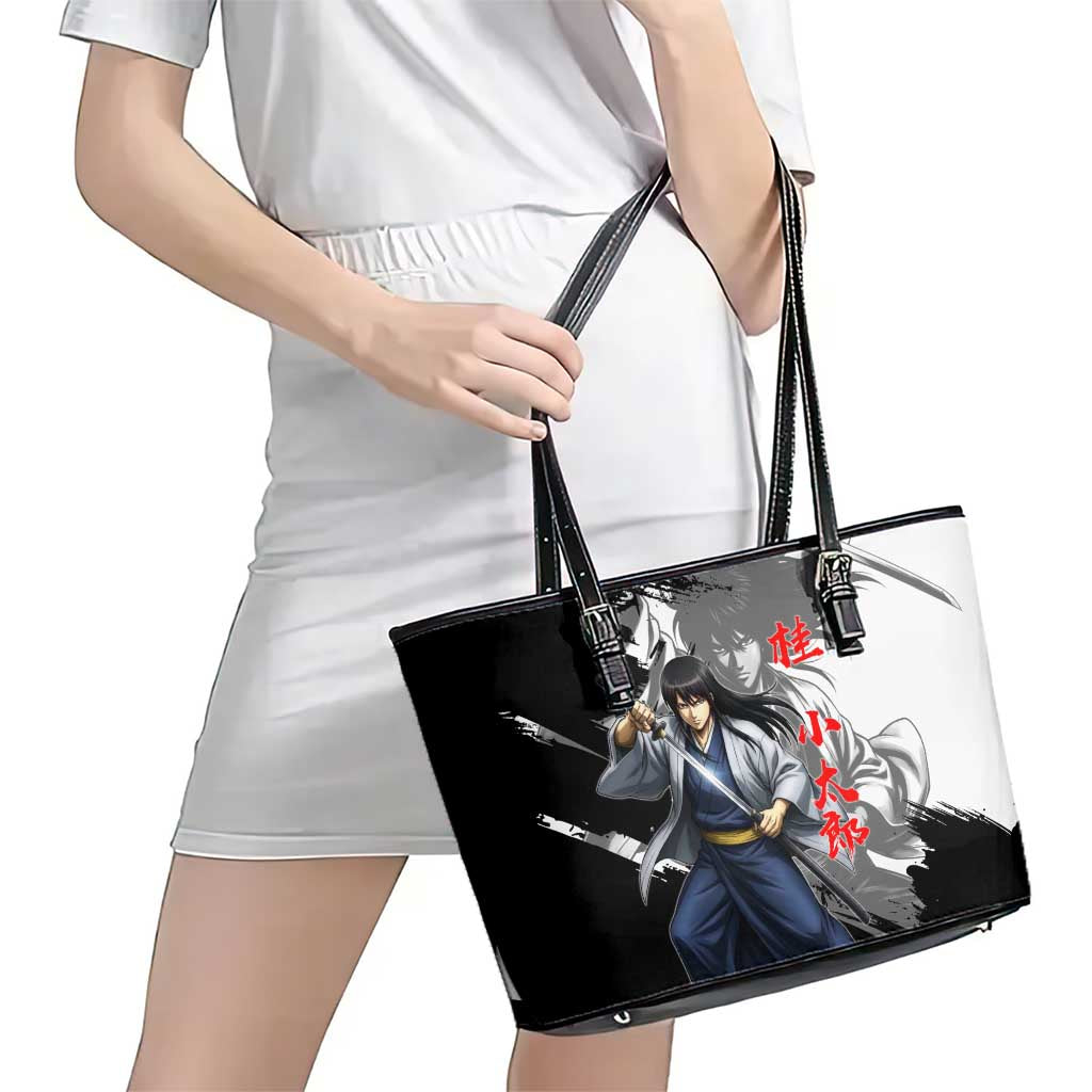Kotaro Katsura Leather Tote Bag Traditional Samurai Ink Style