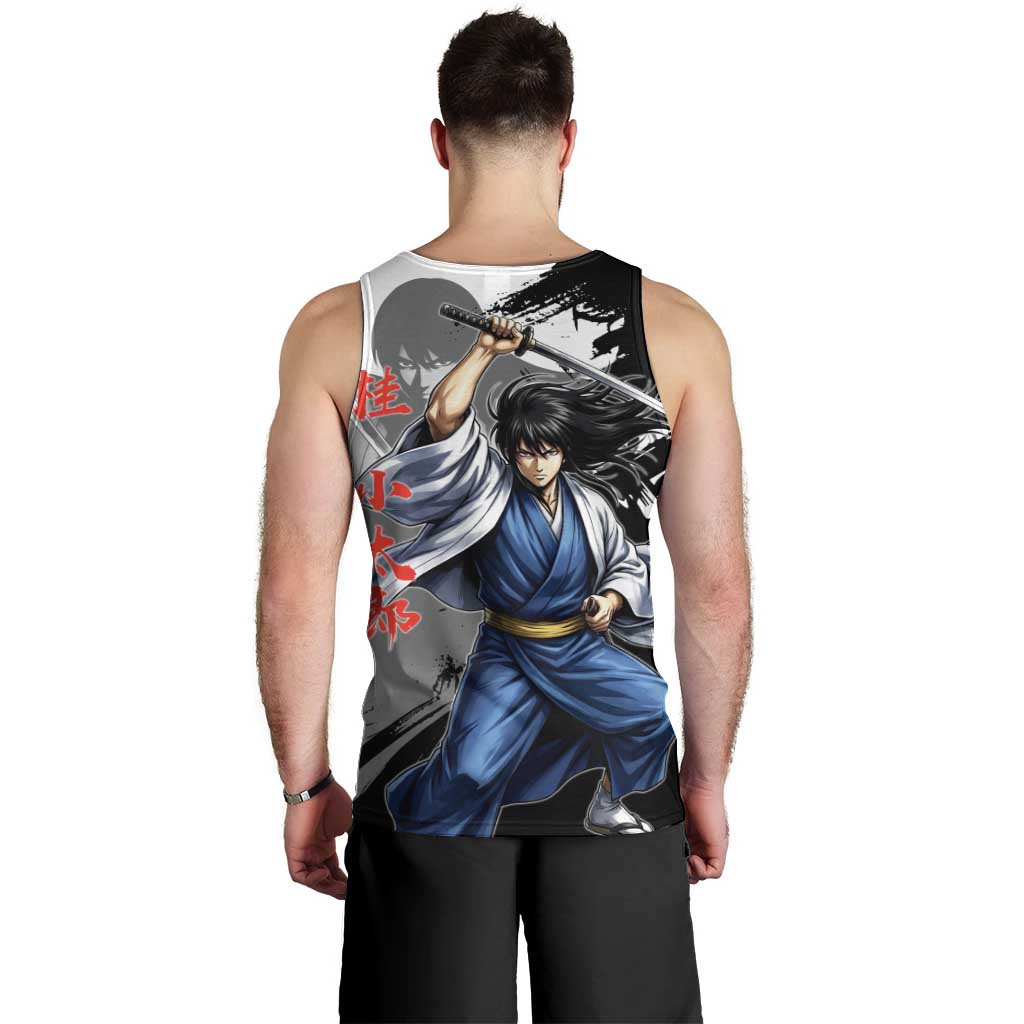 Kotaro Katsura Men Tank Top Traditional Samurai Ink Style