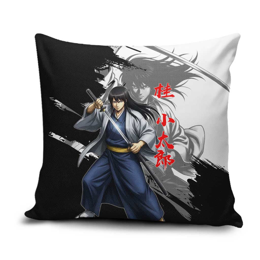Kotaro Katsura Pillow Cover Traditional Samurai Ink Style