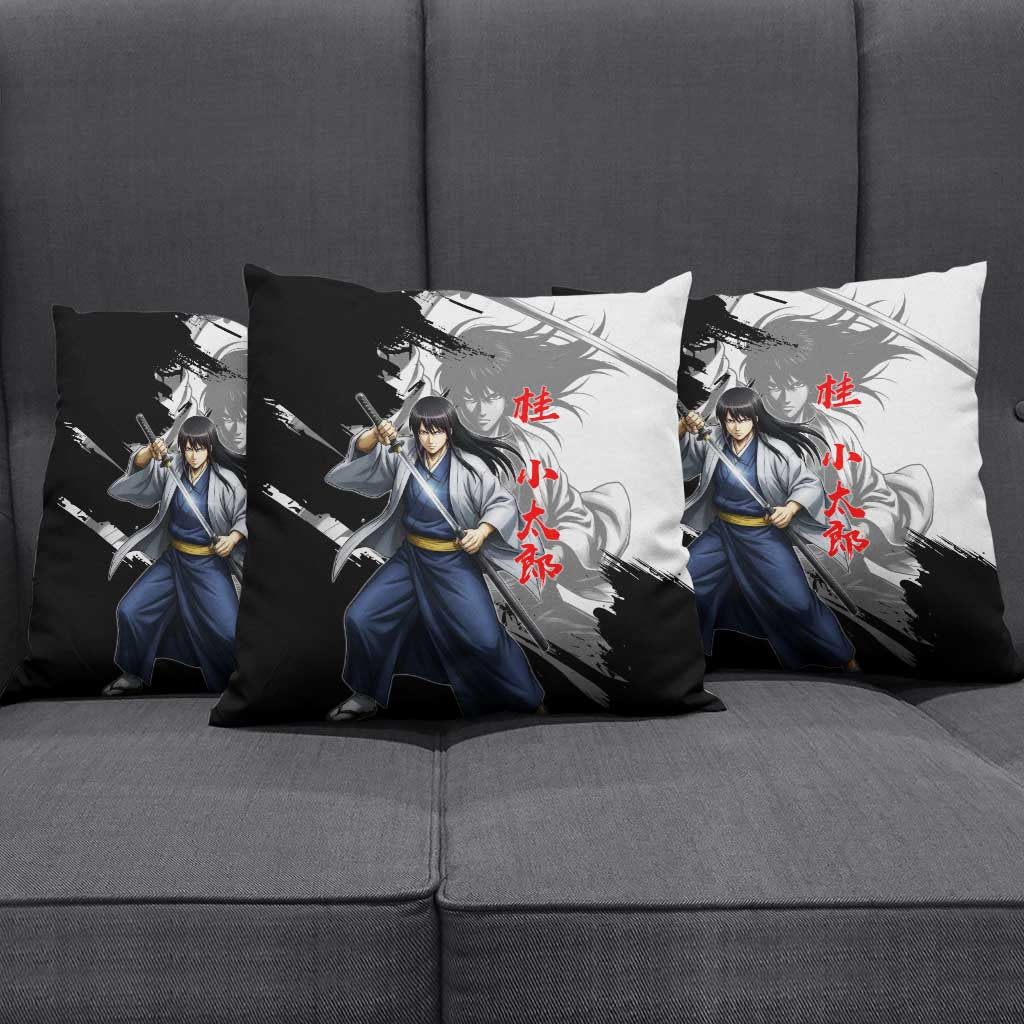 Kotaro Katsura Pillow Cover Traditional Samurai Ink Style