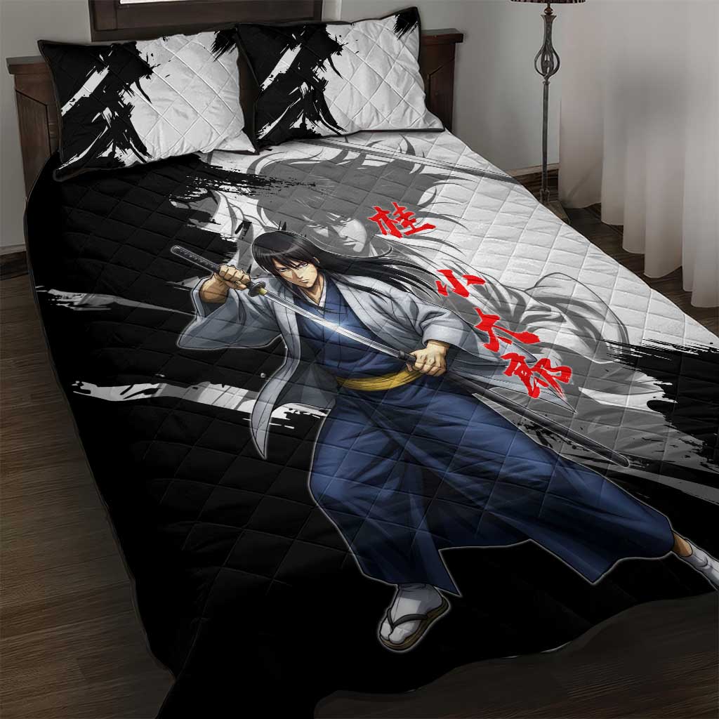 Kotaro Katsura Quilt Bed Set Traditional Samurai Ink Style